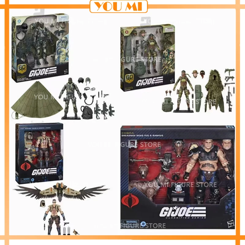 Original G.i.Joe Classified Series 1/12 Dreadnok Road Pig & Rawkus  Marine Sniper  Pilot Halo Jumper Action Figures Collect Toy