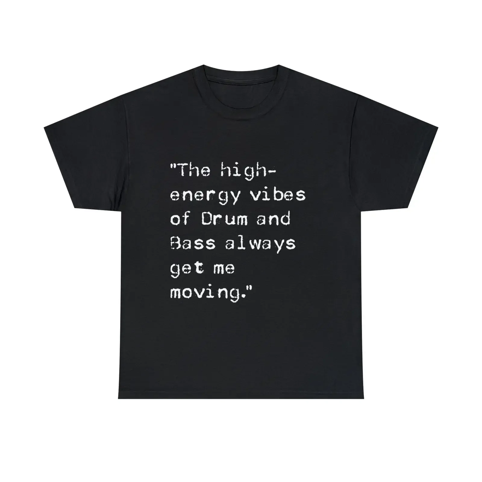 US-inspiriertes Zitat-T-Shirt mit Typografie, DnB Drum and Bass Rave, Vintage, gewaschene Grafik, Streetwear-Mode, leicht Unisex, Herren