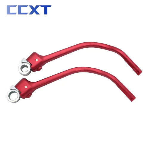 Imagen 2 del producto Piezas universales para motocicleta Dirt Bike, Pedal de palanca de arranque forjado CNC para Honda CRF250R CRF450R CRF 250R 450R 2012-2016 2017