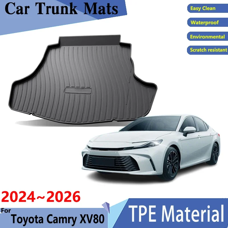 Auto For Toyota Camry XV80 2024 2025 2026 TPE Material Anti-slip Water Proof Rear Cargo Tray Boot Mat Trunk Mat Auto Accessories