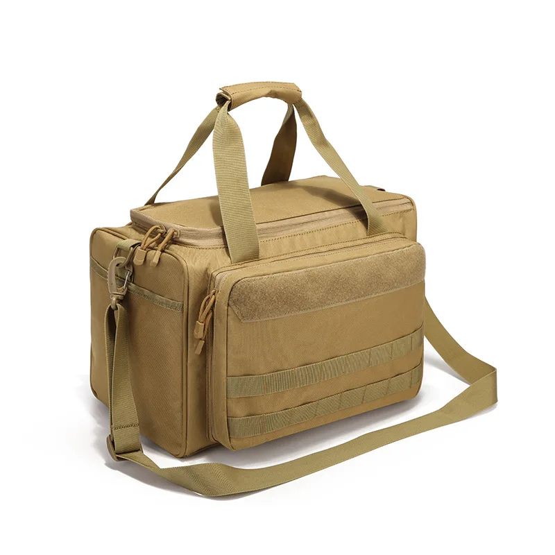 Tactical Training Bag Molle System Hunting Accessory 600D Waterproof Gun Shooting Range Bag Khaki Tool Bag Camping