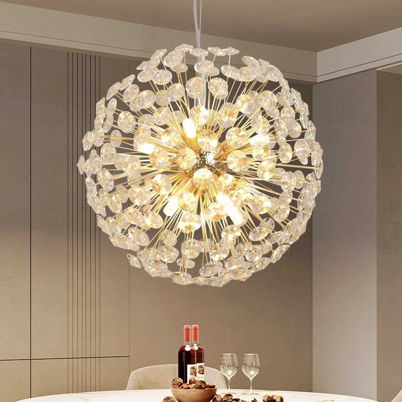 Gold Ceiling Light Luxury Modern Chandelier Living Room Bedroom Kitchen Light Led Lighting Home Decoration Fixture Lamp Sphere