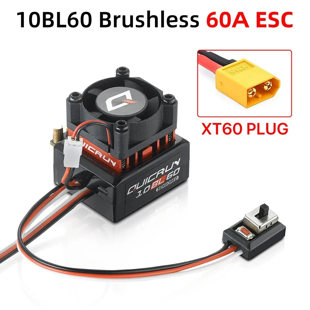 Originele Hobbywing QUICRUN Sensored 10BL120 120A /10BL60 60A 2-3S Lipo Brushless ESC voor 1/10 Touring Car/Buggy/F1/Drift Car