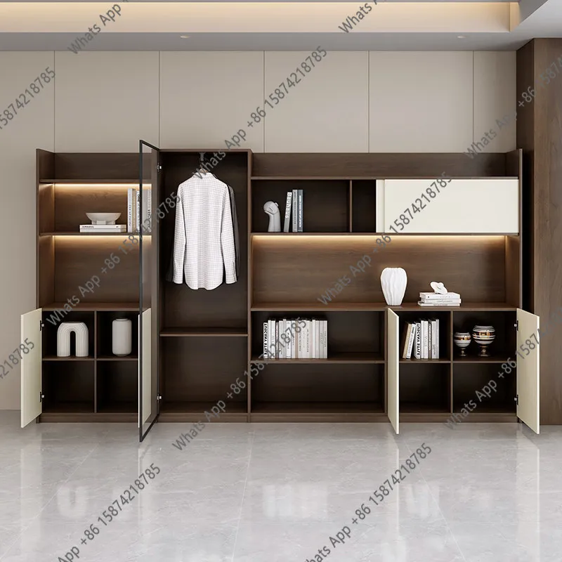 New File Cabinet High-end Boss Big Bookcase File Storage Atmospheric Office Background Cabinet