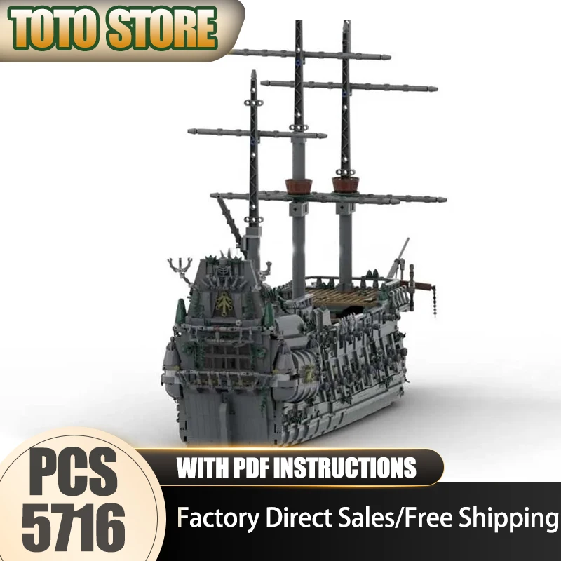 

Строительные блоки Moc, классическая модель пиратского корабля, технология, сборка кирпичей, праздничная конструкция, военная серия, модель игрушки, подарки