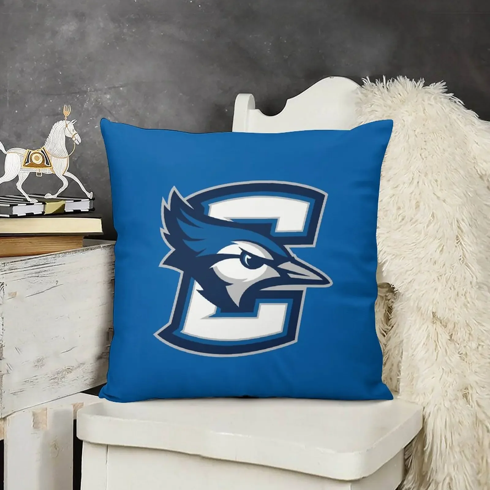 Creighton Bluejays Throw Pillow pillow cover luxury luxury decor pillow