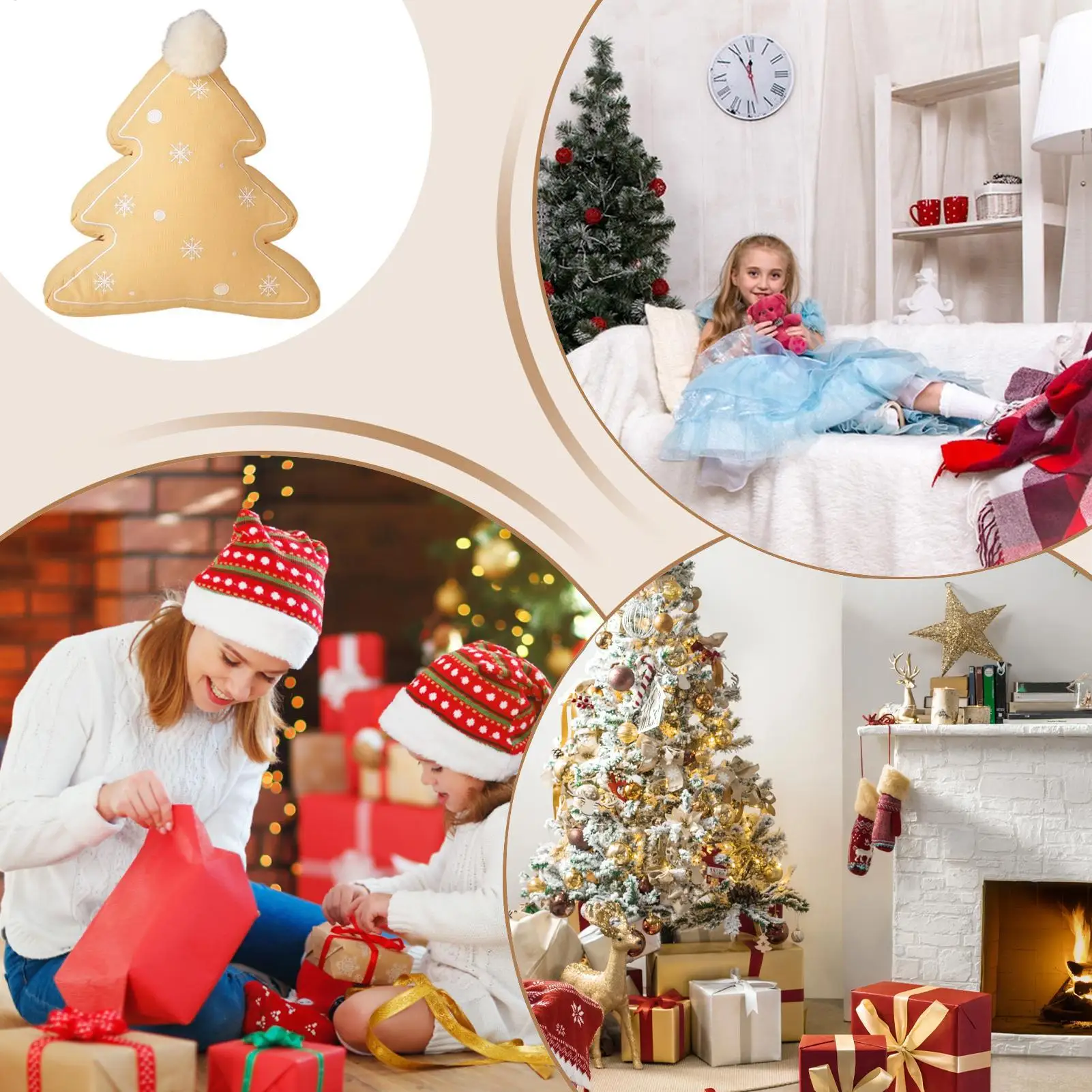 Natal animais de pelúcia bonito boneca lance travesseiros brinquedos de natal sofá almofada para o quarto sala estar berçário desktop