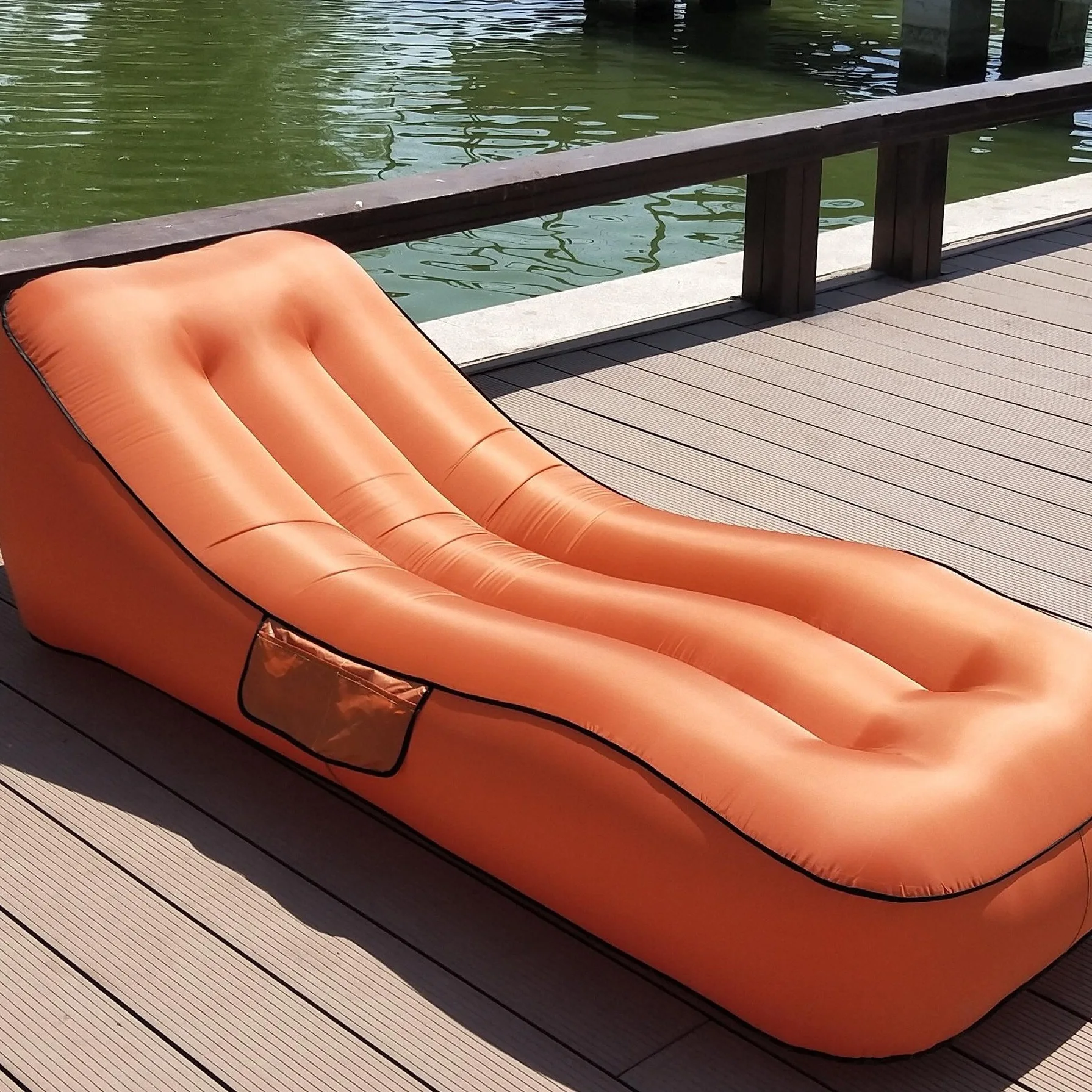 Inflatable sofa portable air bed outdoor air bed camping beach leisure air so******ch break bed