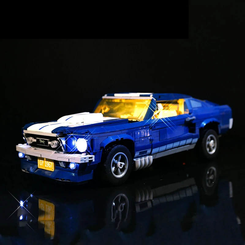 Zestaw oświetlenia LED DIY do LEGO 10265 Mustang kompatybilny z zestawem do budowy zabawek 21047 (tylko światło LED, bez modelu klocków)