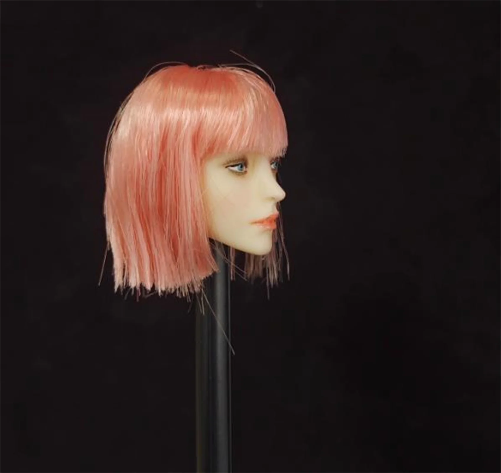 

Little Kid Short hair child girl Head Carving Pink Hair Model 1/6 Scale Action Figure Soldier Body Hobbies Toys