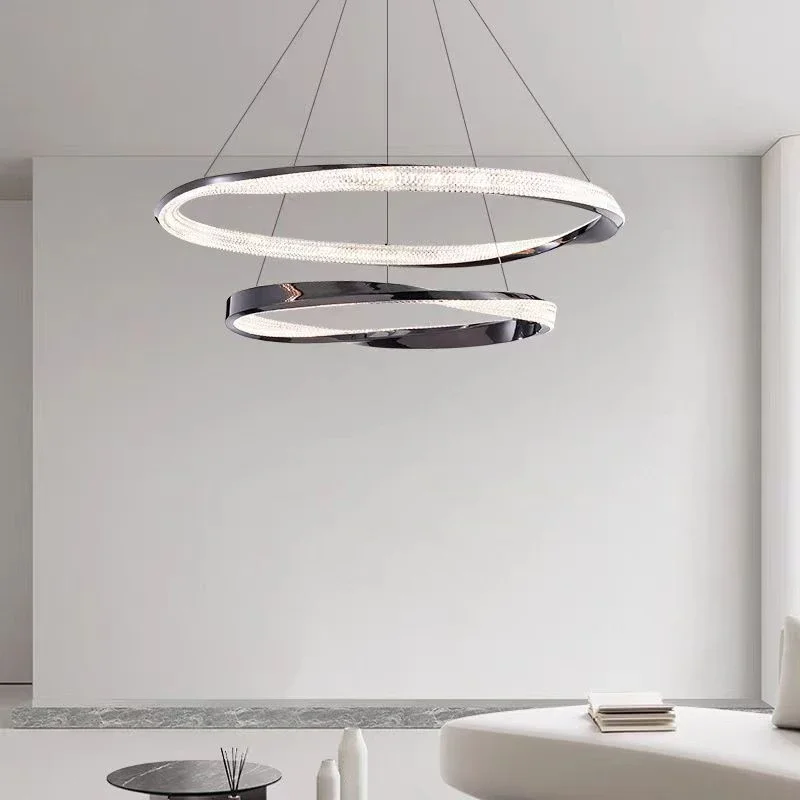 

Modern Home Decoration Ring Chandelier for Board Stair Living Room Bedroom Teahouse Pendant Lamp Indoor Lighting Hanging Fixture