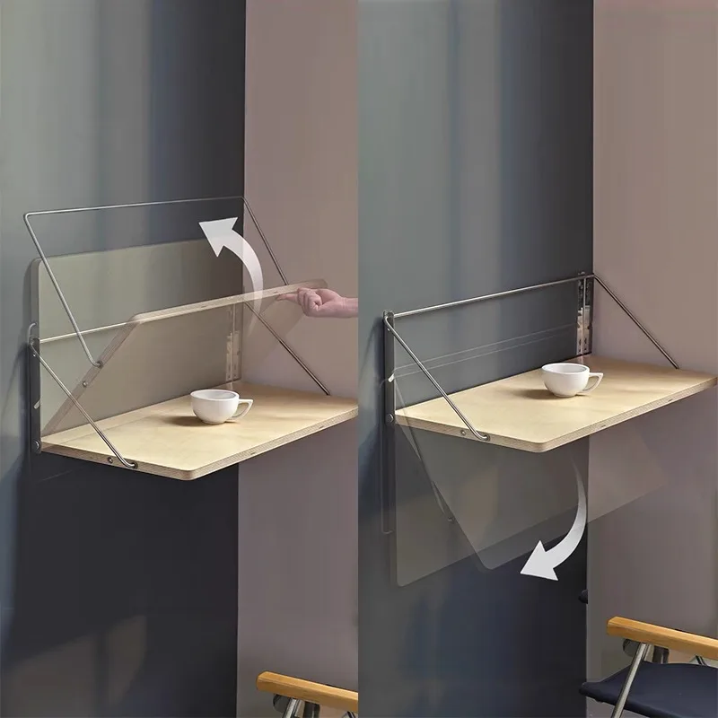 Hot Sale Home Office Drop Leaf Wall-Mounted Foldable Laptop Fold Out Down Wall Mount Multifunctional Writing Desk Folding Table