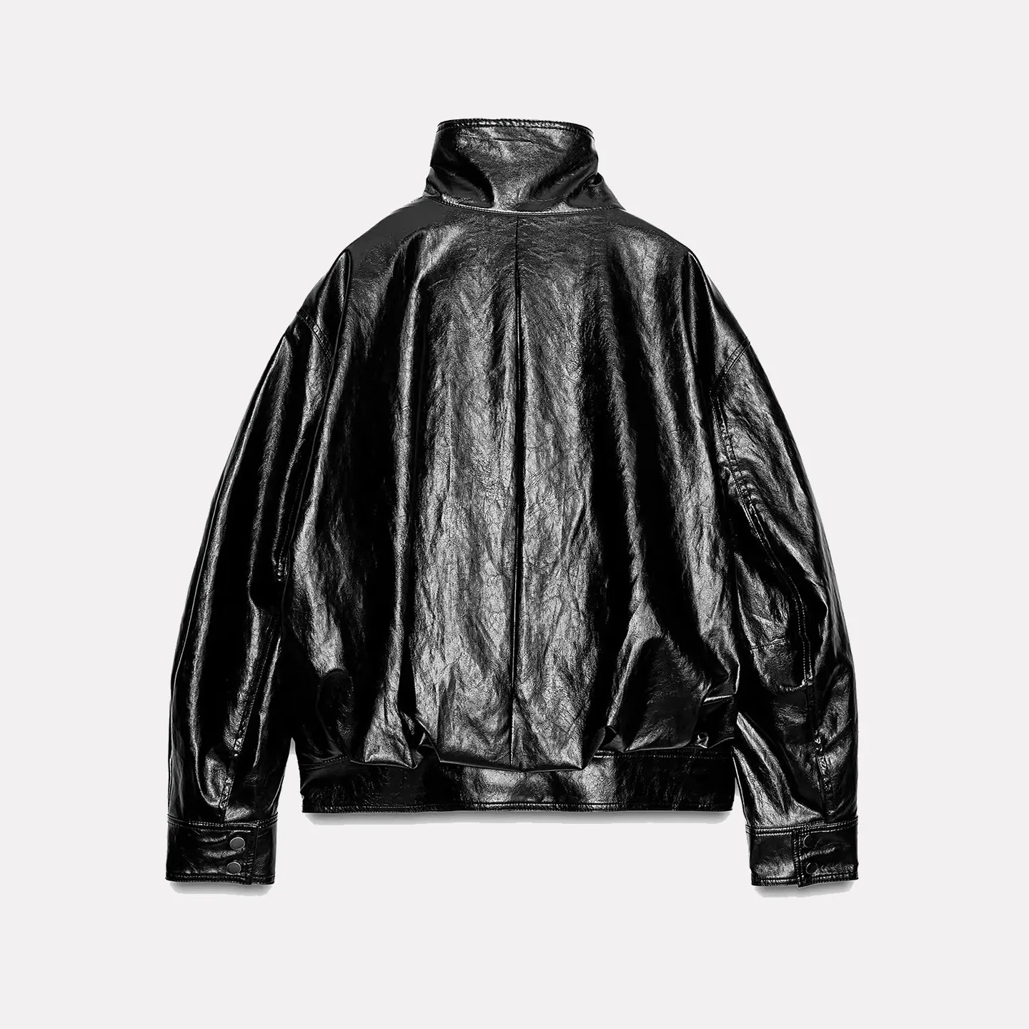 Abrigo de cuero informal Faion Pilot Jaet para mujer con ket otoño recién llegado transpirable cuello alto largo efecto Sve 3D