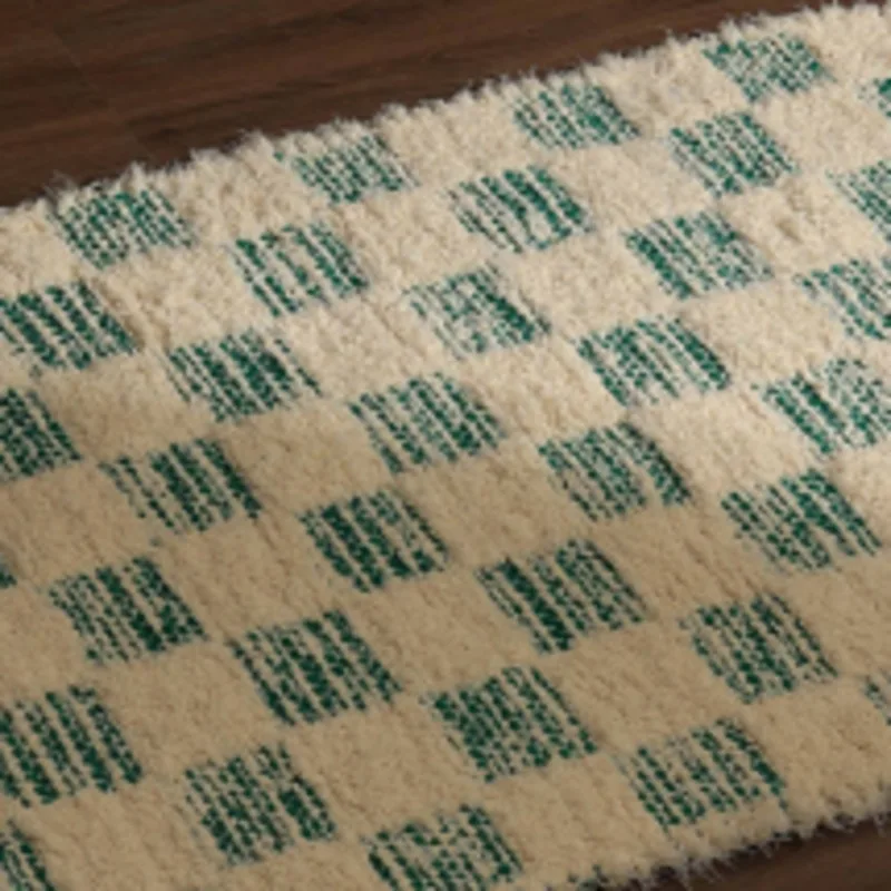 Checker 36 24 "Scatter Accent Tapijt Klassieke Dambord Zachte Textuur Antislip Woonkamer Slaapkamer Matches Home Decor