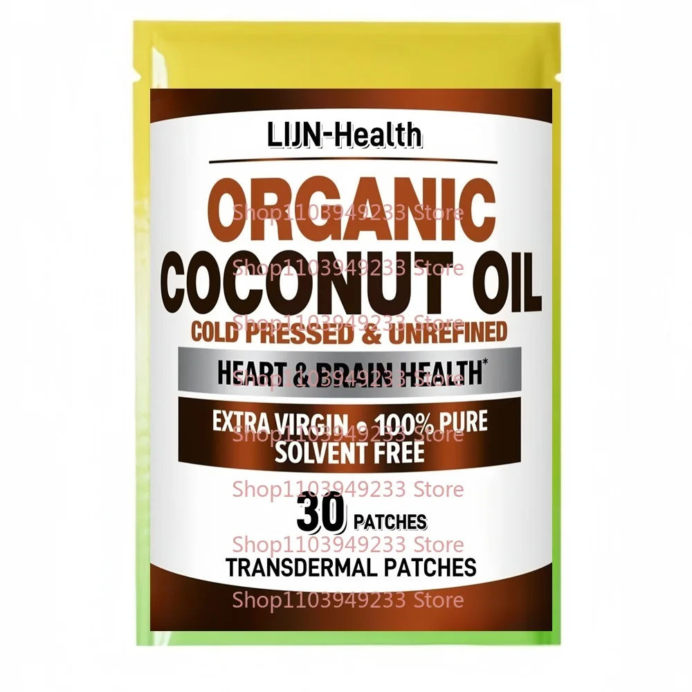 

30 Patches Coconut Oil Transdermal Patches for Weight Support, Skin, Hair, Nails