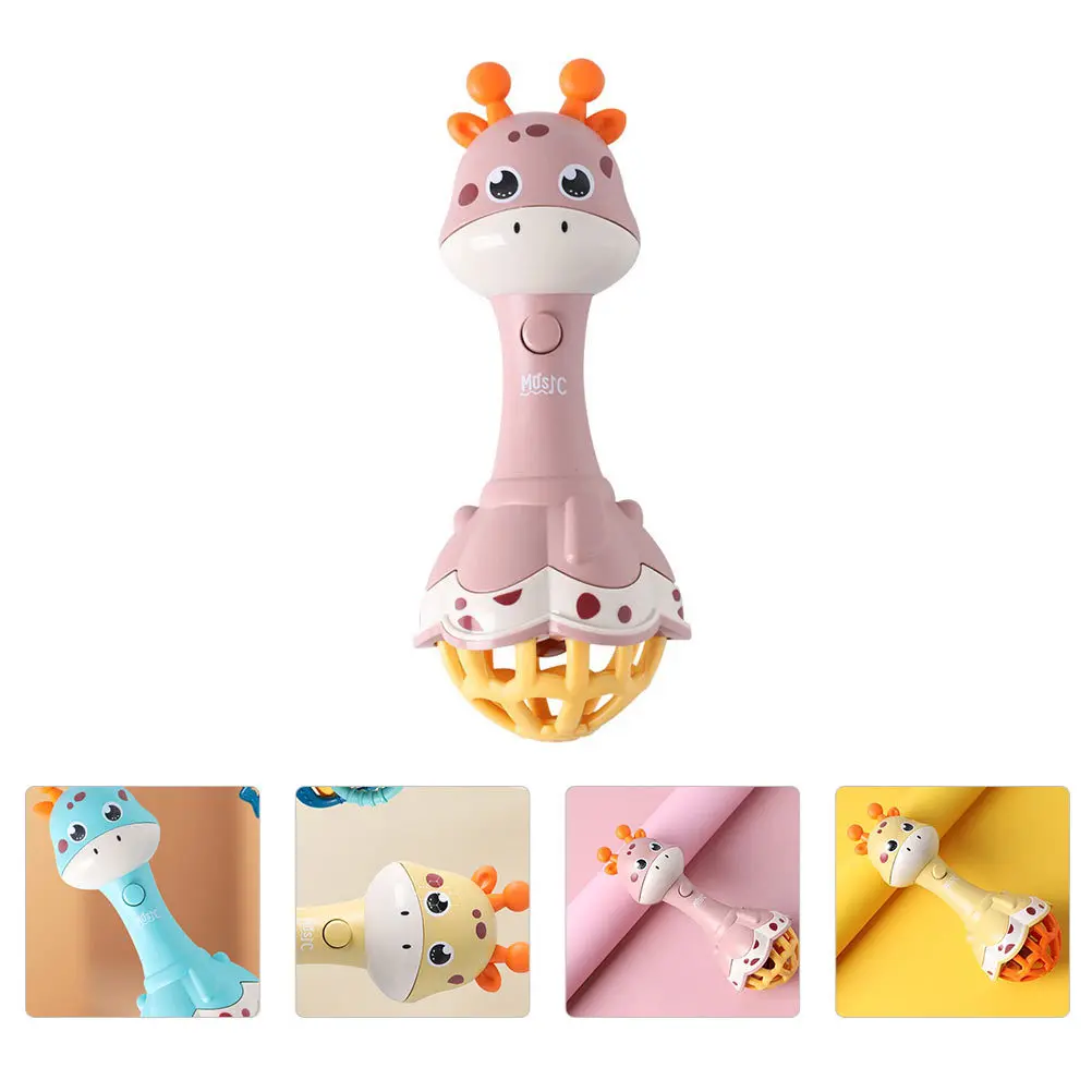 1 قطعة حشرجة الموت الحيوانية لحديثي الولادة قسط البلاستيك خفيفة الوزن فهم عصا التعلم المبكر جرس اليد التعليمية الطفل