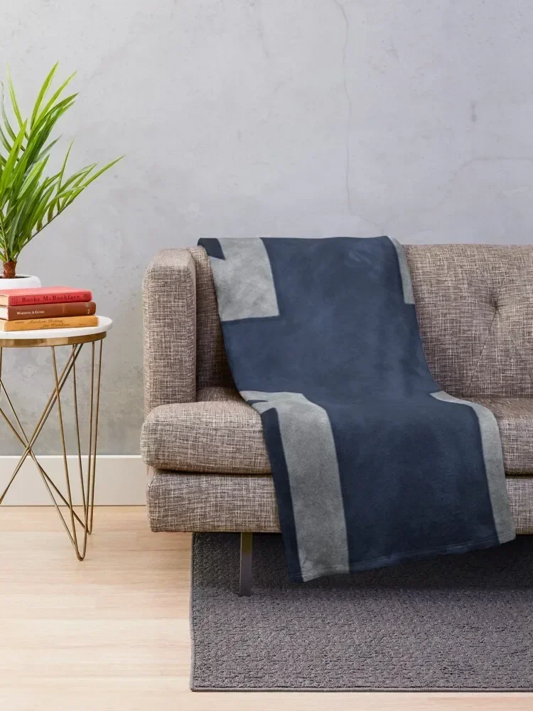 Blue Distressed Union Jack Throw Blanket Vintage Single Luxury Designer Blankets