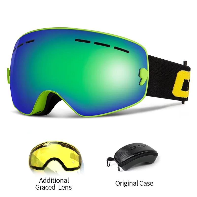 COPOZZ Brand Kids Ski Goggles 4-15 Years Old Professional Anti-fog Child Snowboard Goggles Double UV400 Kids Skiing Mask Glasses