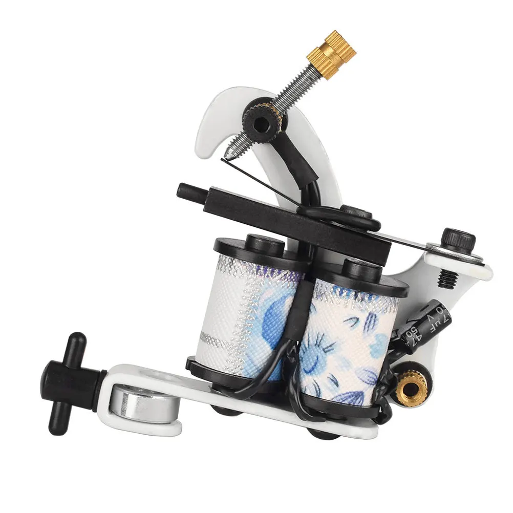 

1pc Five Point Skull Coil Tattoo Machine Lightweight Iron Frame Ergonomic Design Stable Operation For Beginners Professionals