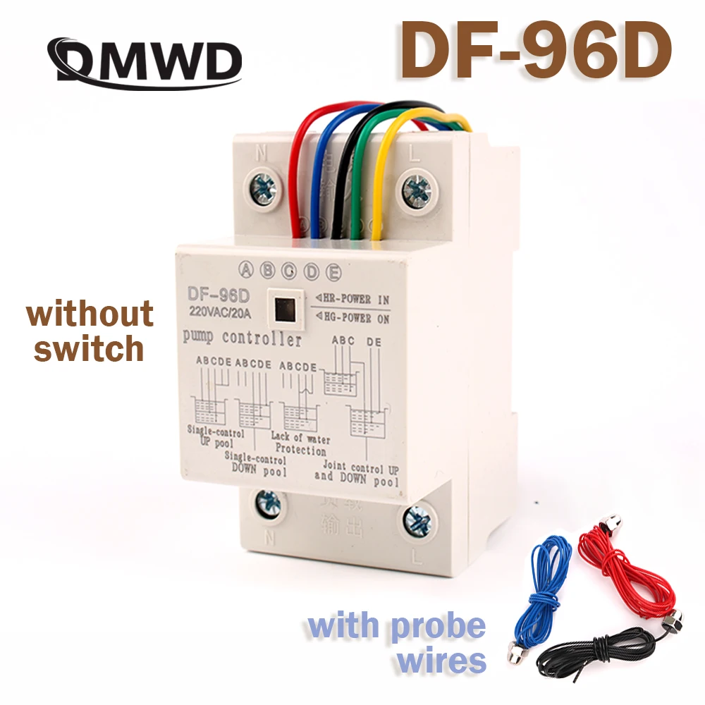 DF-96D 96DK  A/B Automatic Water Level Controller Switch 10A 220V Water tank Liquid Level Detection Sensor Water Pump Controller