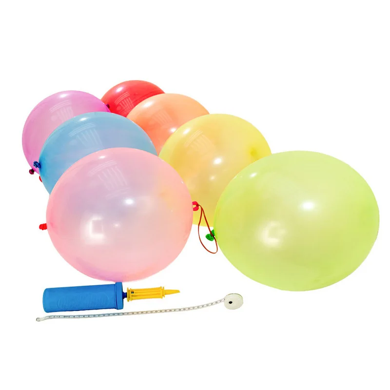 5pcs Thickened Latex Balloon Hand Pat with Rubber Band Pat Ball Children\'s Elastic Toy Birthday Party Decoration Small Gift
