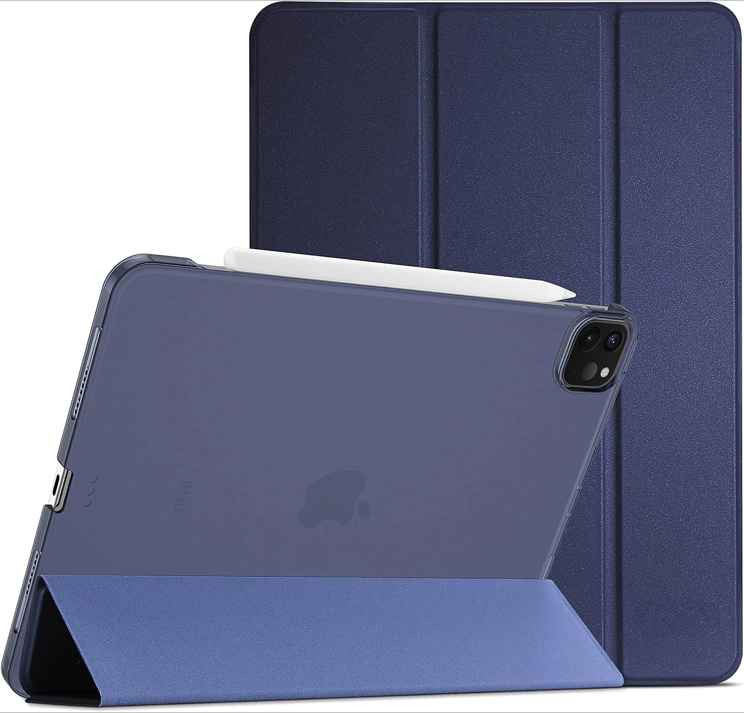 غطاء لجهاز iPad Pro 11 بوصة حافظة رفيعة بحامل خلفي صلب غطاء ذكي لجهاز iPad Pro 11 4th Gen 2022/3rd Gen 2021/ 2nd Gen 2020
