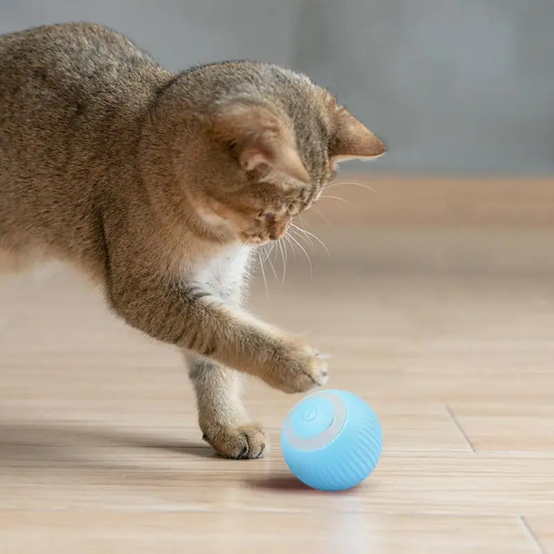 Moving Cat Toy Ball Intelligent Avoidance Design Cat Ball Toys USB Rechargeable Cat Exercise Toy Smart Electronic Wicked Toys