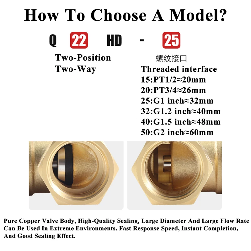 Fluid Air Control Valve Q22HD DN15/20/25/32/40/50 Brass Valve Body Air Control Valve Pneumatic Control Valve