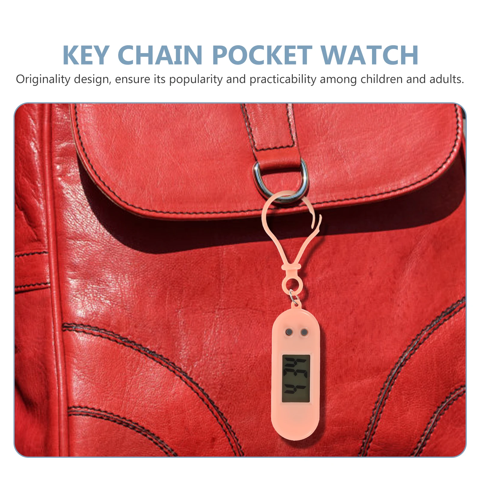 4 Pcs Pocket Watch Mini Electronic Kids Watches Keychain Clock Durable Premium Material Practical Long Term Use Gift