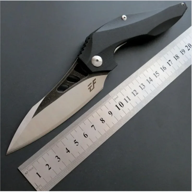 Eafengrow EF226 Pocket Folding Knife for Men, D2 Blade G10 Kitchen Survival Hunting Tactical Flipper EDC Outdoor Camping Knife