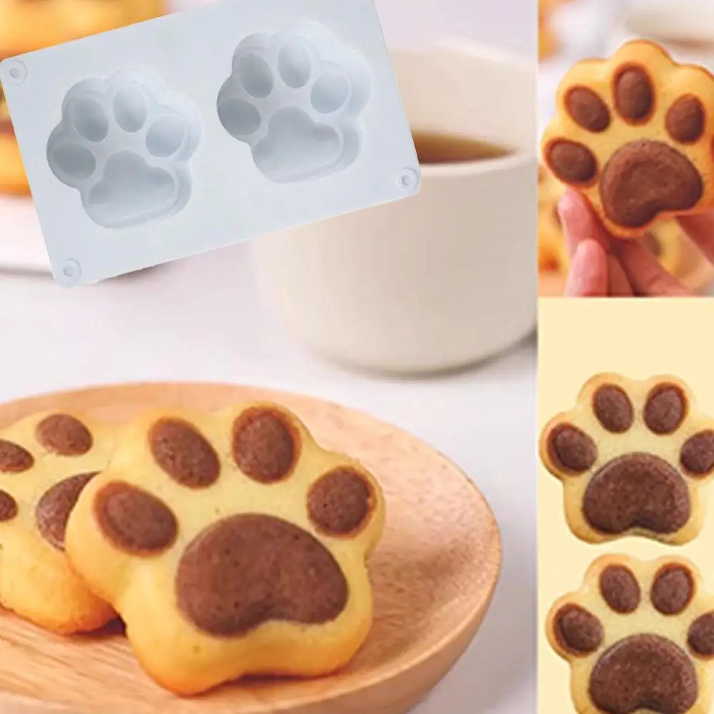 Cat Paw DIY Baking Mould Handmade Candle Aromatherapy Making Resin Making Mold Gift Candle Candle DIY Plaster Supplies Soap E7Z0