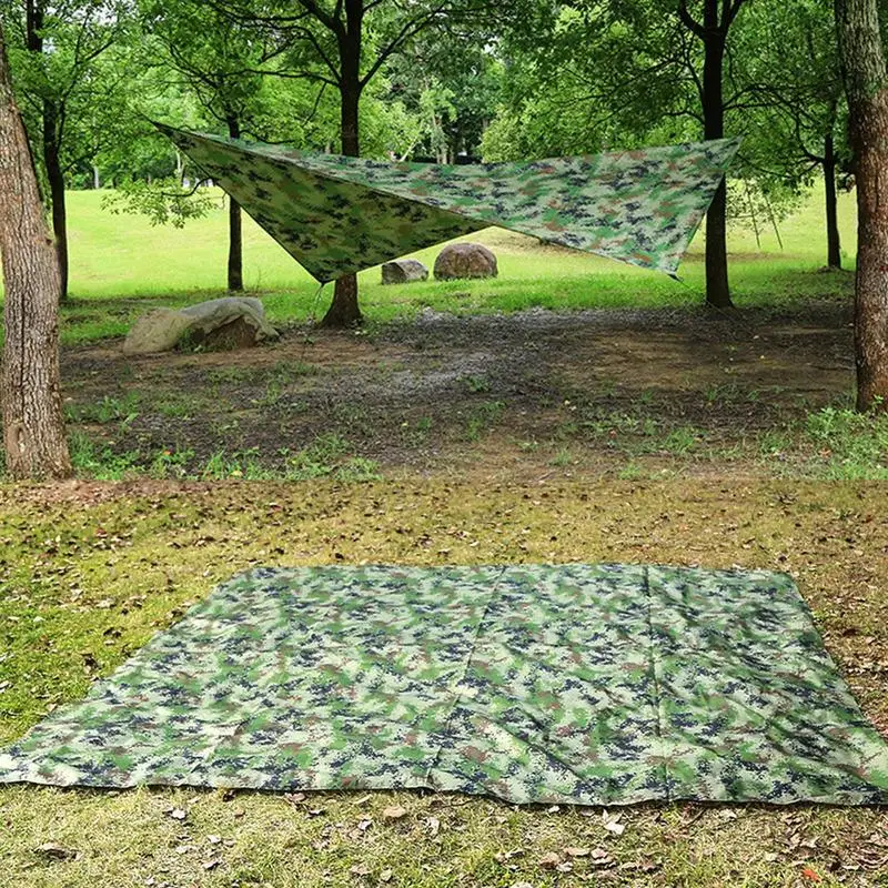 210T Rhombus Waterproof Tarp Tent Shade Outdoor Camping Hammock Rain Fly UV Garden Awning Canopy Sunshade Ultralight 140x230cm