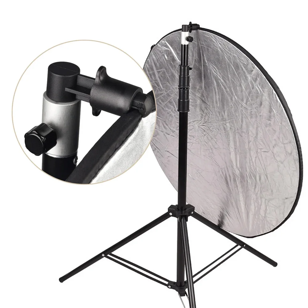 Reflector Clamp Aluminum Portable Photography Accessories Studio Background Reflector Softbox Disc Holder Clip for Light Stand