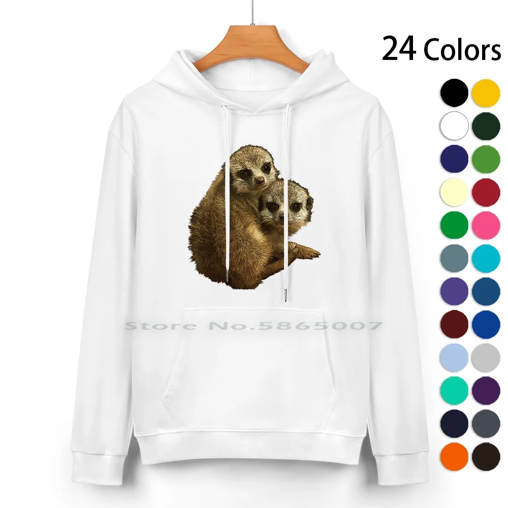 Meerkat Babies , Baby Animals , Animals Pure Cotton Hoodie Sweater 24 Colors Cute Animals Pretty Animals Beautiful Animals