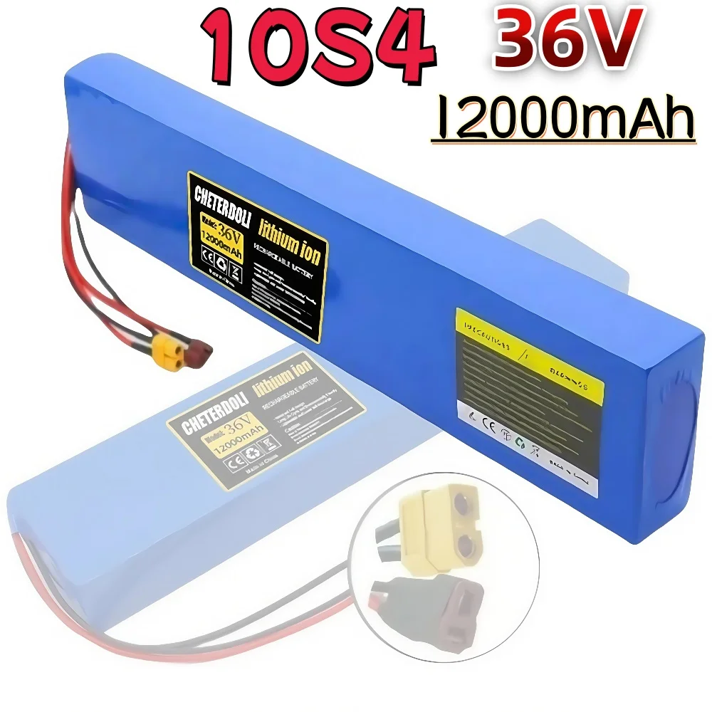 

36V Battery 18650 Rechargeable Lithium Battery Pack 12000mAh 10S4P for Electric Scooter Electric Battery with BMS.