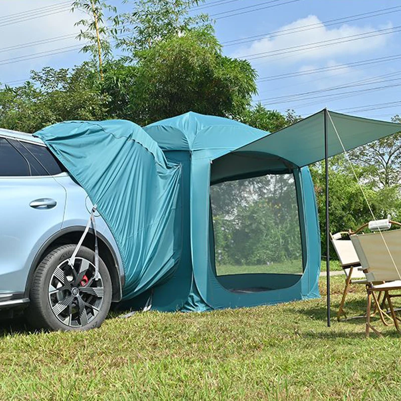 T018 Outdoor camping portable  automatic fast open car rear awning tent camp