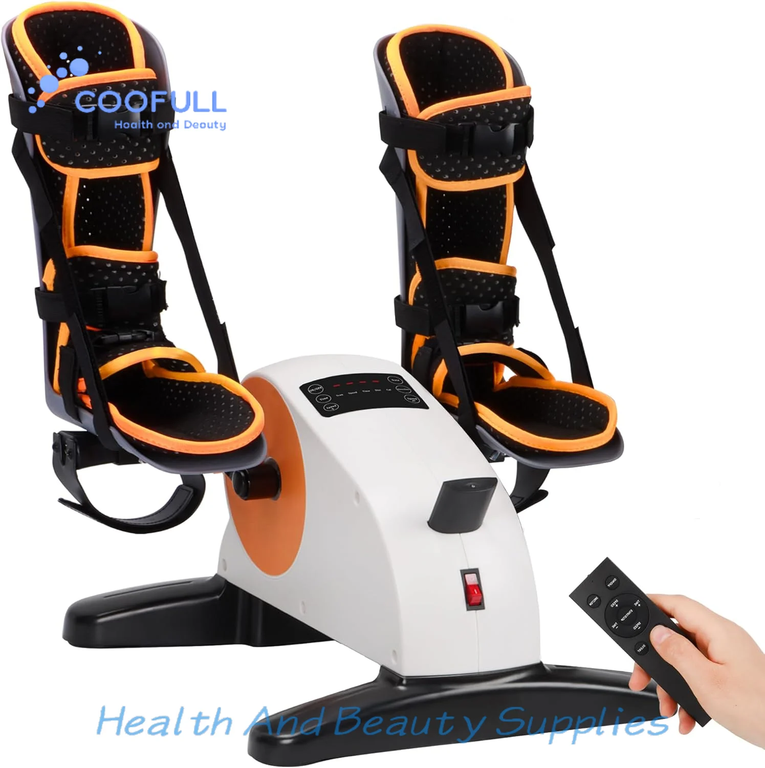 Coofull Motorized Pedal Exerciser for Seniors Arm & Leg Rehabilitation Bike Portable Quiet Sitting Foot Peddler 12 Speeds CE