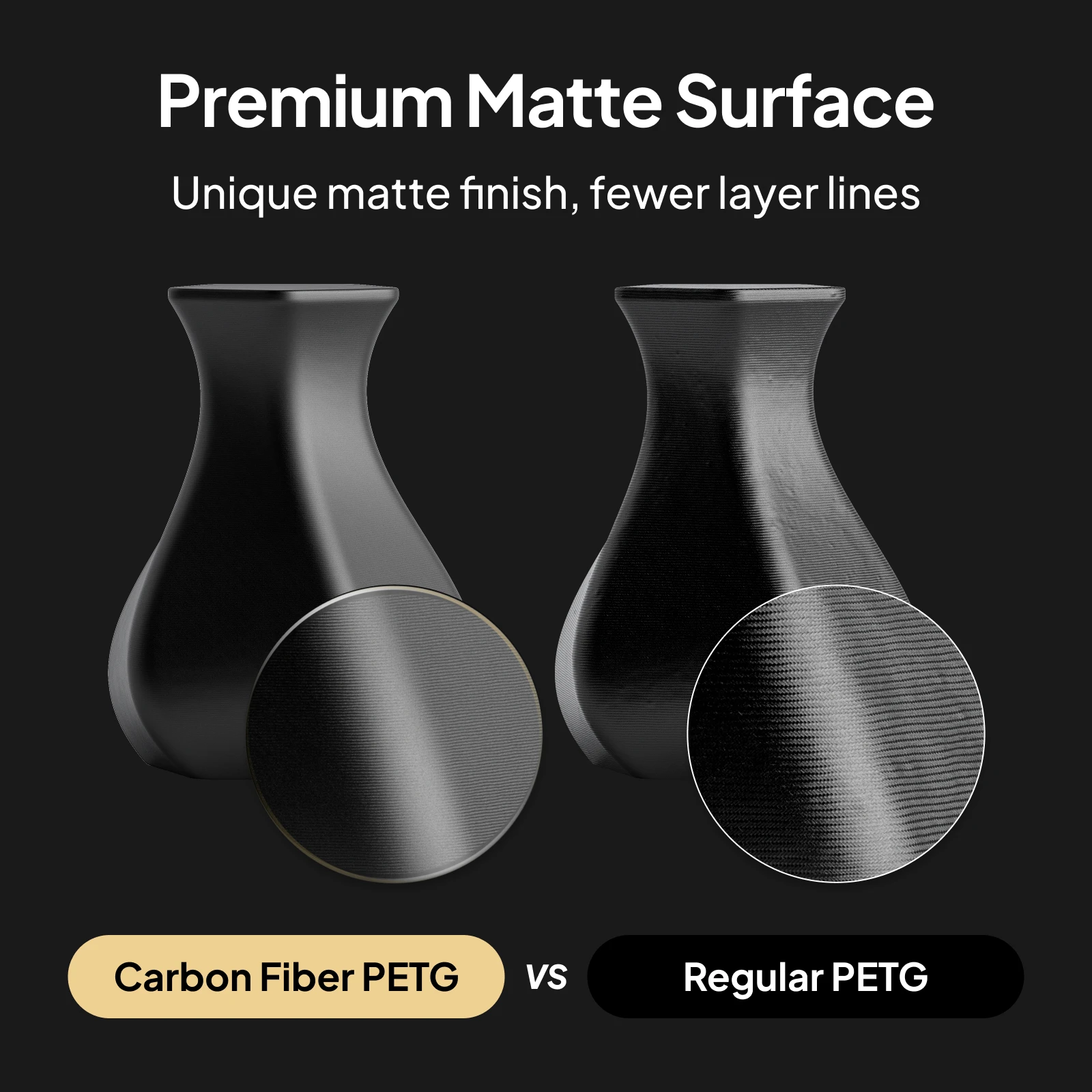  ELEGOO PETG-CF Carbon Fiber Filament 1.75 mm Mult-color 1KG Rigid and Wear-resistant 3D Printing Filament Suitable for Most FDM Printer DIY Model view 6