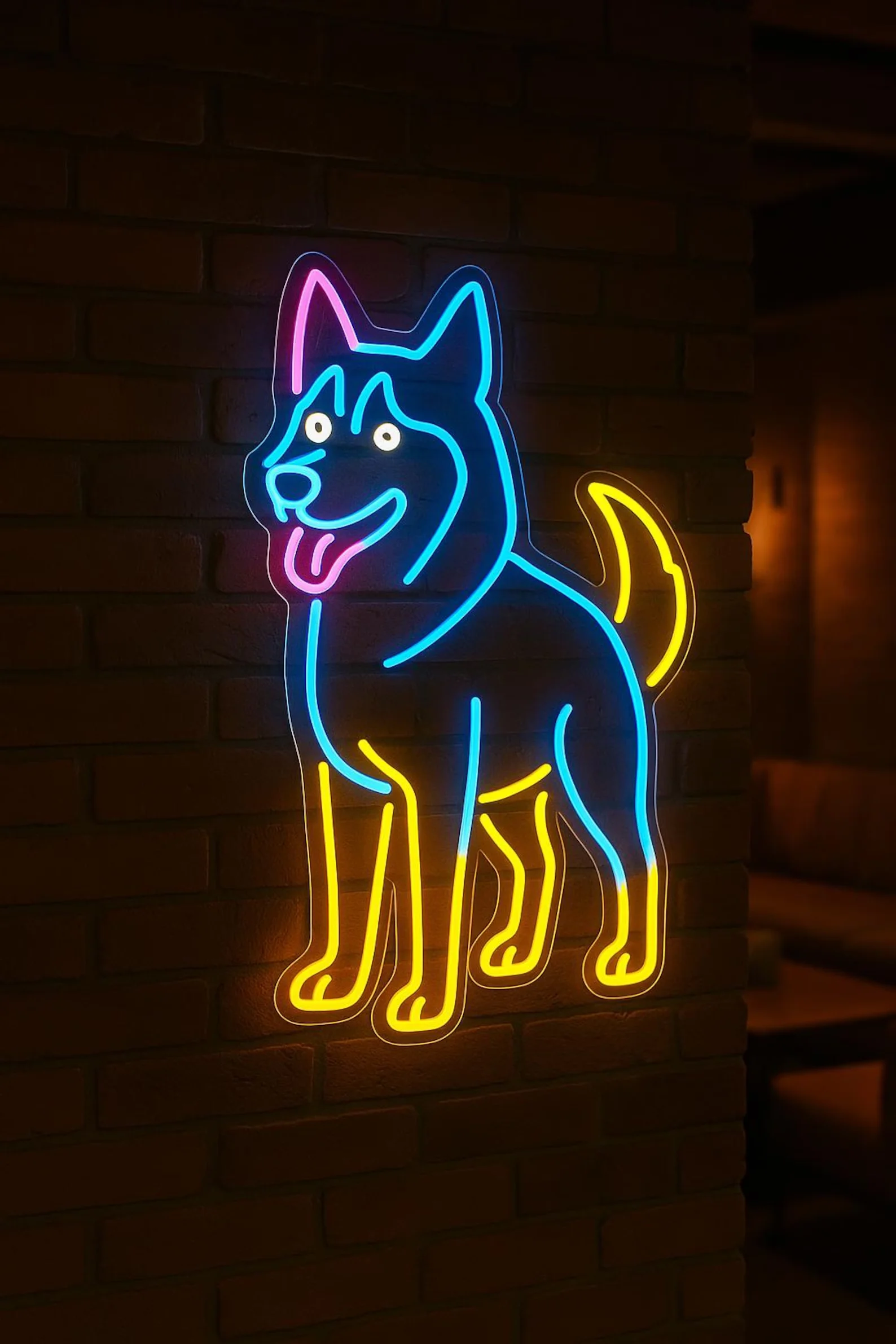 

Husky Neon Sign,Dog Neon Sign, Pet Shop Decor Led Sign, Custom Gift for Pet Lover.