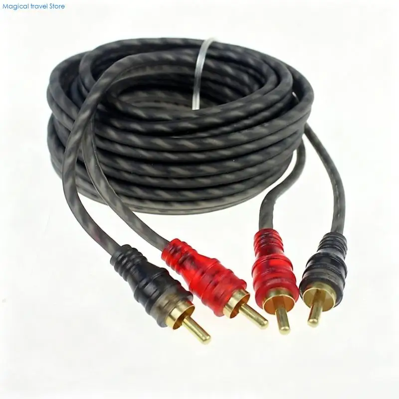 N2UB Professional Stereo Amplifier Sound Cable 2 Male To 2 Male Amplifier Cable