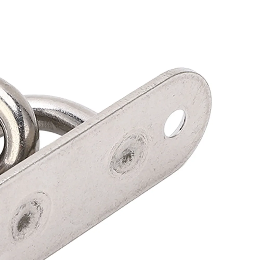 6 PCS Pad Eye Plate Ceiling Mount Hooks Fixed Disk Staple Hook Loop Stainless Steel Hooks U Type Fixing Hangers Staple Hook Loop