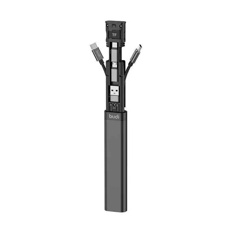BUDI Multi-functional Cable Stick Adapter Portable Card Storage Data Cable Usb Box Universal Phone Accessories