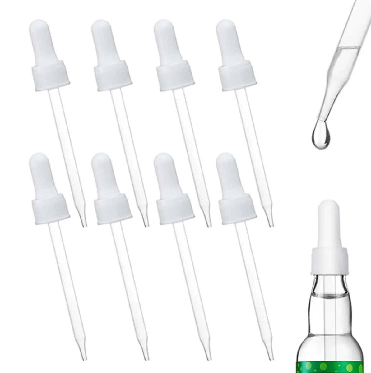 8 Pcs Glass Dropper Compatible with Sodastream Flavors Bubly Drops for Soda Stream Accessories