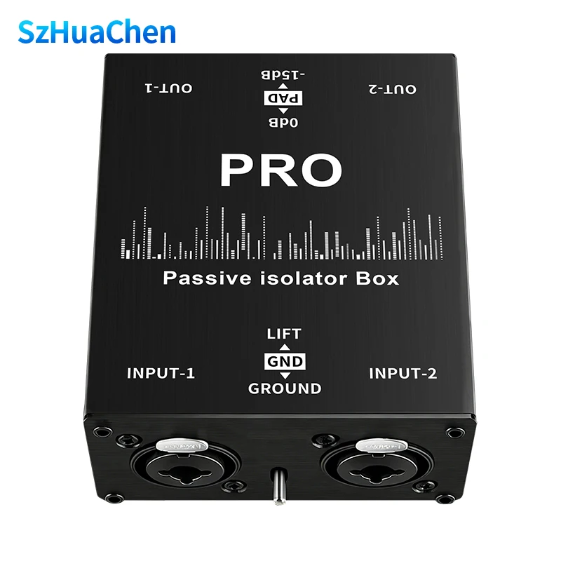 Audio Isolator 6.5mm XLR Common Ground Filter Current Eliminator for Live Sound Card Mixer Microphone