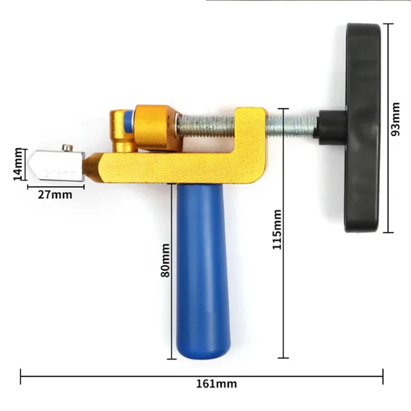 For Tile Cutting Professional 2-In-1 Ceramic And Glass Tile Cutter Portable Construction Hand Tool Diamond Glass Cutter Set