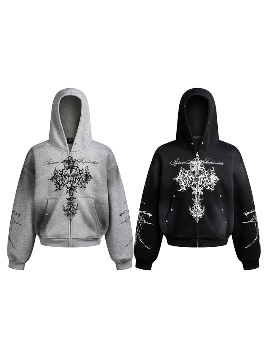 

Толстовка-кардиган TR Bruift American Subculture Heavyweight с капюшоном, на флисовой подкладке, утолщенная, с эффектом тай-дай