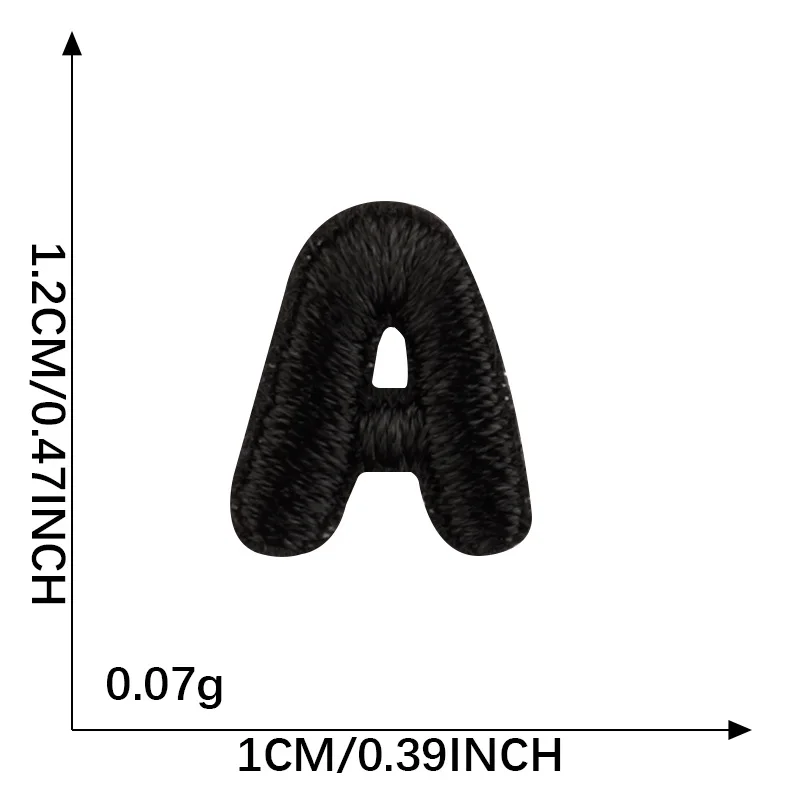 ABC Buchstaben Aufnäher zum Aufbügeln - alternate angle