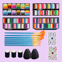 Professional Face Paint Set For Kids Adults Facial Paint Set One Stroke Split Cake Palette Body Paint Hypoallergenicity