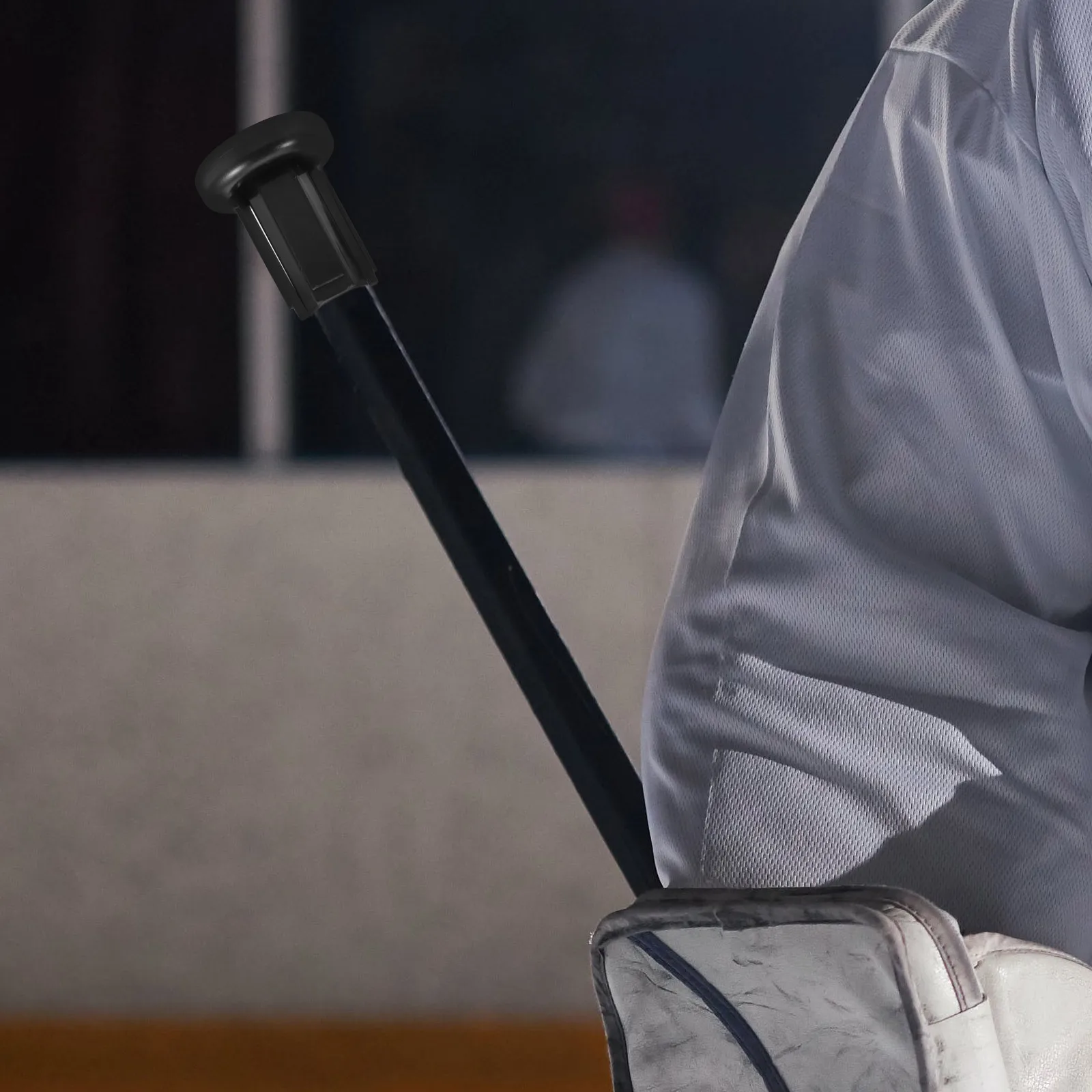 

Replaceable Stick End Protector for Hockey and Ice Hockey Sticks Enhanced Grip Wear-Resistant Black Design
