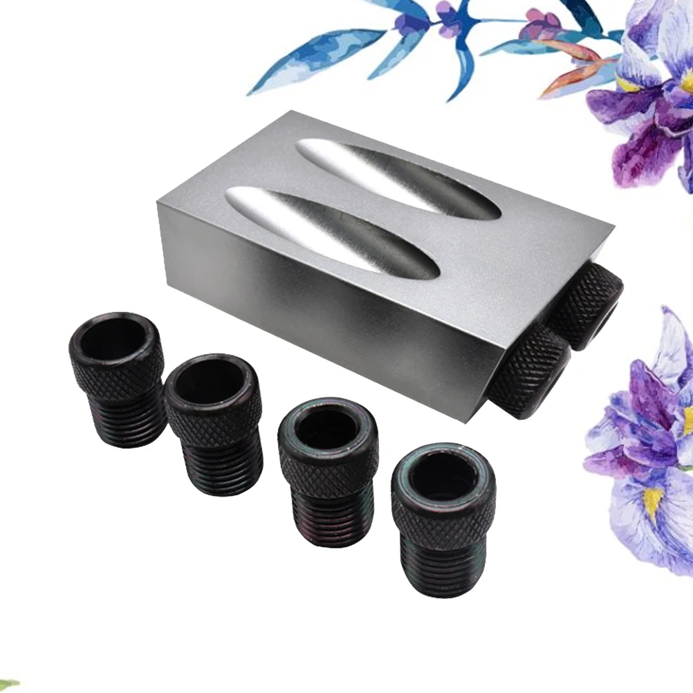 

15 Degree High Precision Woodworking Inclined Locator Grey Screw Joint Drill Guide Oblique Hole Hand Tool